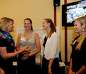 U.S. Rep. Lummis (far left) discusses solar energy with students from Snow College in Utah.